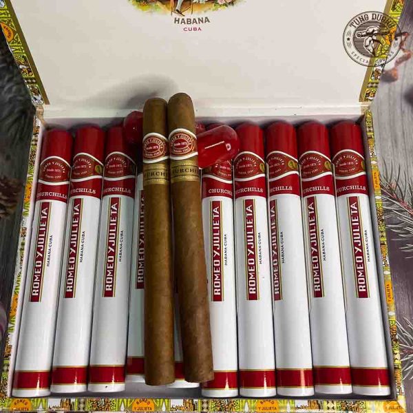 Mô tả xì gà Romeo Y Julieta Churchills Tubos - Hộp 10 điếu